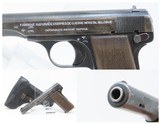 OCCUPATION Marked FABRIQUE NATIONALE Model 1922 7.65mm BELGIAN C&R Pistol
Third Reich EAGLE PROOFED w/Leather Holster - 1 of 20
