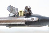 EUROPEAN Antique .69 Caliber FLINTLOCK Martial Pistol Holster Belt With Brass Pommel Cap and Furniture - 8 of 16