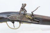 EUROPEAN Antique .69 Caliber FLINTLOCK Martial Pistol Holster Belt With Brass Pommel Cap and Furniture - 4 of 16