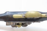 EUROPEAN Antique .69 Caliber FLINTLOCK Martial Pistol Holster Belt With Brass Pommel Cap and Furniture - 11 of 16