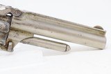Antique SMITH & WESSON Number 1-1/2 2nd Issue .32 Caliber Rimfire REVOLVERNickel Plated WILD WEST S&W Spur Trigger - 17 of 17