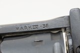 WORLD WAR II British WEBLEY Mark IV .38-200 DOUBLE ACTION Revolver C&R S&W
“WAR FINISH” Military Sidearm - 7 of 22