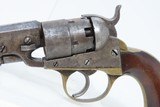 Antique COOPER FIREARMS Co. Double Action NAVY Model .36 Cal PERC. Revolver CIVIL WAR ERA Revolver with “ISSAC L. CLARKE” HOLSTER - 4 of 16