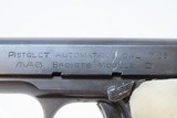 FRENCH M.A.B. Model “D” 7.65mm SEMI-AUTOMATIC Hammerless POCKET Pistol C&R
.32 ACP Caliber Pistol w/Slide Marked “POLICE D’ETAT” - 6 of 18