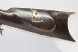 NEW YORK Antique DOUBLE RIFLE by PHILLIPS Side by Side .44 Cal. PercussionLARGE GAME Double Rifle with POWDER FLASK - 15 of 20