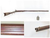 NEW YORK Antique DOUBLE RIFLE by PHILLIPS Side by Side .44 Cal. PercussionLARGE GAME Double Rifle with POWDER FLASK - 1 of 20