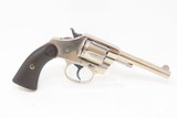 c1903 mfr COLT NEW POLICE .32 C&R REVOLVER Double Action Gangster LE Nickel Early-20th Century Law Enforcement Sidearm - 16 of 19