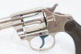 c1903 mfr COLT NEW POLICE .32 C&R REVOLVER Double Action Gangster LE Nickel Early-20th Century Law Enforcement Sidearm - 4 of 19