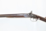 c1850s Antique R.P. BRUFF Side by Side 14 Gauge PERCUSSION Shotgun ENGRAVED Scarce Mid-1800s Double Barrel w/CHECKERED STOCK - 3 of 17