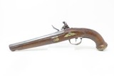 EUROPEAN Antique “MANSTOPPER” .67 Caliber FLINTLOCK Belt/Holster PistolENGRAVED With BRASS POMMEL and Trim - 14 of 17