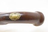 EUROPEAN Antique “MANSTOPPER” .67 Caliber FLINTLOCK Belt/Holster PistolENGRAVED With BRASS POMMEL and Trim - 7 of 17