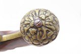 EUROPEAN Antique “MANSTOPPER” .67 Caliber FLINTLOCK Belt/Holster PistolENGRAVED With BRASS POMMEL and Trim - 10 of 17