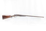 CASED Antique English W.R. PAPE 12 Gauge Double Barrel SxS HAMMER Shotgun
12 Gauge English Made Shotgun w/CHECKERED STOCK - 16 of 22