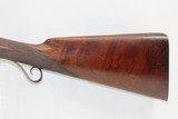 CASED Antique English W.R. PAPE 12 Gauge Double Barrel SxS HAMMER Shotgun
12 Gauge English Made Shotgun w/CHECKERED STOCK - 3 of 22