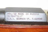 WORLD WAR II Era Soviet IZHEVSK ARSENAL Mosin-Nagant Model 91/30 C&R Rifle
RUSSIAN MILITARY WWII Rifle w/HEXAGON RECEIVER - 15 of 21