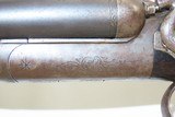 CASED & ENGRAVED Belgian Double Barrel BACK ACTION 16 g. HAMMER Shotgun C&R Nice Turn of the Century Fowling Gun - 6 of 20