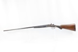 CASED & ENGRAVED Belgian Double Barrel BACK ACTION 16 g. HAMMER Shotgun C&R Nice Turn of the Century Fowling Gun - 2 of 20