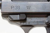 German MAUSER World War II Third Reich “byf/43” Code 9x19mm C&R P.38 Pistol RUSSIAN CAPTURE “X” MARKED - 6 of 19