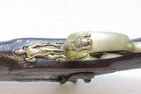 HOWDAH Type Double Barrel PISTOL .70 Caliber St. Etienne Bourgaud & Cie
Ornate with Sculpted Cast Brass & Engravings - 13 of 20