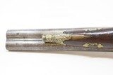 HOWDAH Type Double Barrel PISTOL .70 Caliber St. Etienne Bourgaud & Cie
Ornate with Sculpted Cast Brass & Engravings - 15 of 20