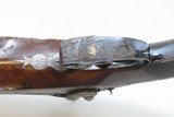 Antique HOWDAH by CHARLES MOORE Double Barrel .60 Caliber Percussion Pistol BRITISH Pistol w/ Family Crests - 13 of 19