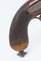 c1850s mfr. BELGIAN Antique O/U Double Barrel .62 Percussion Pistol HowdahLARGE BORE Liege Proofed Damascus - 16 of 18