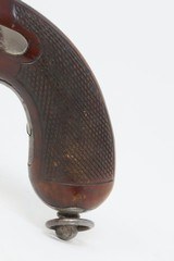 c1850s mfr. BELGIAN Antique O/U Double Barrel .62 Percussion Pistol HowdahLARGE BORE Liege Proofed Damascus - 3 of 18