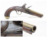 REVOLUTIONARY WAR Era B. HOMER Brass Barreled American FLINTLOCK Pistol NICE 240+ Year Old BRASS BARRELED Flintlock Pistol
