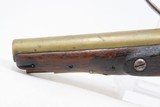 REVOLUTIONARY WAR Era B. HOMER Brass Barreled American FLINTLOCK Pistol NICE 240+ Year Old BRASS BARRELED Flintlock Pistol - 17 of 17