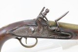 REVOLUTIONARY WAR Era B. HOMER Brass Barreled American FLINTLOCK Pistol NICE 240+ Year Old BRASS BARRELED Flintlock Pistol - 4 of 17