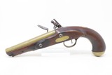 REVOLUTIONARY WAR Era B. HOMER Brass Barreled American FLINTLOCK Pistol NICE 240+ Year Old BRASS BARRELED Flintlock Pistol - 14 of 17