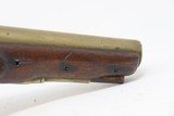 REVOLUTIONARY WAR Era B. HOMER Brass Barreled American FLINTLOCK Pistol NICE 240+ Year Old BRASS BARRELED Flintlock Pistol - 5 of 17