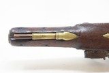 REVOLUTIONARY WAR Era B. HOMER Brass Barreled American FLINTLOCK Pistol NICE 240+ Year Old BRASS BARRELED Flintlock Pistol - 12 of 17
