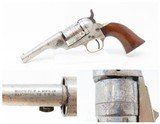 c1873 Antique CIVIL WAR COLT Model 1862 Pocket NAVY .38 RIMFIRE RevolverWith Stagecoach Holdup Cylinder Scene & Nickel Finish - 1 of 19
