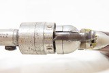 c1873 Antique CIVIL WAR COLT Model 1862 Pocket NAVY .38 RIMFIRE RevolverWith Stagecoach Holdup Cylinder Scene & Nickel Finish - 8 of 19