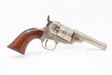c1873 Antique CIVIL WAR COLT Model 1862 Pocket NAVY .38 RIMFIRE RevolverWith Stagecoach Holdup Cylinder Scene & Nickel Finish - 16 of 19