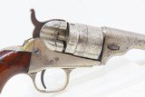 c1873 Antique CIVIL WAR COLT Model 1862 Pocket NAVY .38 RIMFIRE RevolverWith Stagecoach Holdup Cylinder Scene & Nickel Finish - 18 of 19