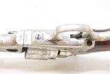 c1873 Antique CIVIL WAR COLT Model 1862 Pocket NAVY .38 RIMFIRE RevolverWith Stagecoach Holdup Cylinder Scene & Nickel Finish - 14 of 19