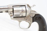 First Generation COLT “Bisley” SINGLE ACTION ARMY .38 Cal. WCF C&R Revolver NICKEL PLATED SAA in .38-40 WCF Manufactured in 1906 - 4 of 19