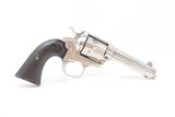 First Generation COLT “Bisley” SINGLE ACTION ARMY .38 Cal. WCF C&R Revolver NICKEL PLATED SAA in .38-40 WCF Manufactured in 1906 - 16 of 19