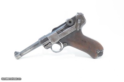 Rare DWM BULGARIAN CONTRACT Model 1908 9x19mm LUGER PISTOL C&R ParabellumWORLD WAR I & II Military Pistol with HOLSTER - Image 3 of 21