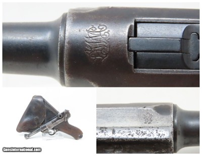 Rare DWM BULGARIAN CONTRACT Model 1908 9x19mm LUGER PISTOL C&R Parabellum
WORLD WAR I & II Military Pistol with HOLSTER