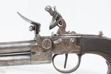 ENGRAVED Antique Double Barrel OVER/UNDER Boxlock .40 Cal. FLINTLOCK Pistol EARLY-19th Century Self-Defense Sidearm - 4 of 17