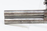 ENGRAVED Antique Double Barrel OVER/UNDER Boxlock .40 Cal. FLINTLOCK Pistol EARLY-19th Century Self-Defense Sidearm - 5 of 17
