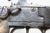ENGRAVED Antique Double Barrel OVER/UNDER Boxlock .40 Cal. FLINTLOCK Pistol EARLY-19th Century Self-Defense Sidearm - 6 of 17