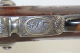 Antique Austrian POSCHINGER 12 Gauge SIDE by SIDE Percussion HAMMER Shotgun ENGRAVED, GOLD INLAID, & RELIEF CARVED Double Barrel - 19 of 23