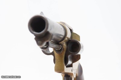 Rare LONDON CASED Antique COLT CLOVERLEAF .41 Cal. RF Spur Trigger Revolver SECOND YEAR “Jim Fisk” Model with .41 Caliber Ammo - Image 12 of 24