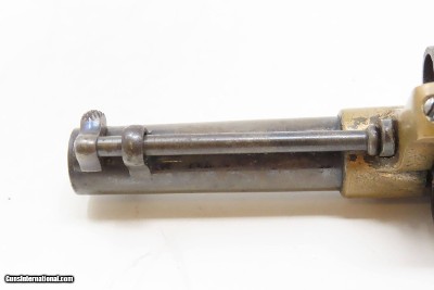 Rare LONDON CASED Antique COLT CLOVERLEAF .41 Cal. RF Spur Trigger Revolver SECOND YEAR “Jim Fisk” Model with .41 Caliber Ammo - Image 20 of 24