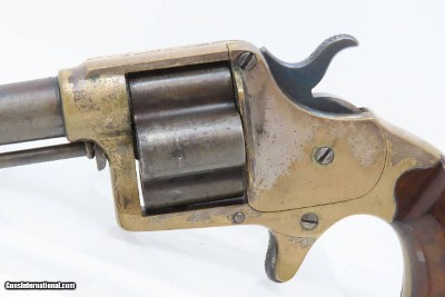 Rare LONDON CASED Antique COLT CLOVERLEAF .41 Cal. RF Spur Trigger Revolver SECOND YEAR “Jim Fisk” Model with .41 Caliber Ammo - Image 9 of 24