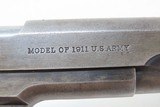 WORLD WAR I U.S. ARMY Marked COLT Model 1911 .45 Cal. Semi-Auto Pistol C&Rw/ US ENGER-KRESS LEATHER HOLSTER - 21 of 25
